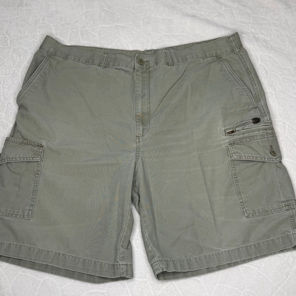 Savane Mens 42 Olive Green Cotton Canvas Cargo Shorts Utility Outdoor